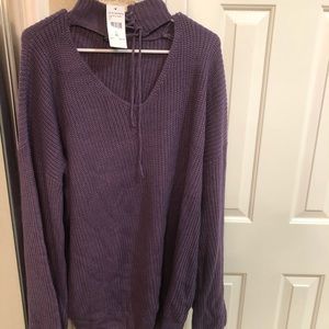 Choker sweater tunic